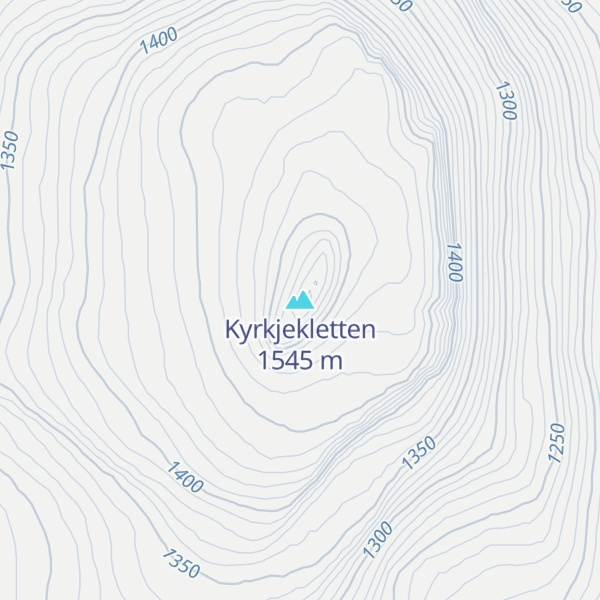 Map of Kyrkjekletten
