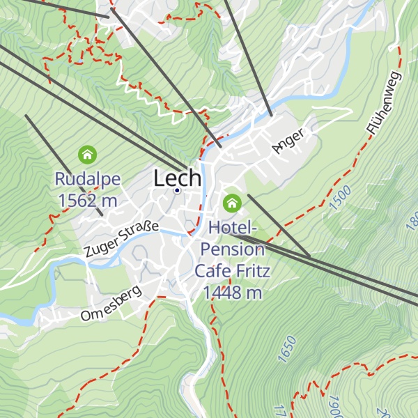 Map of Lech Zürs Tourismus