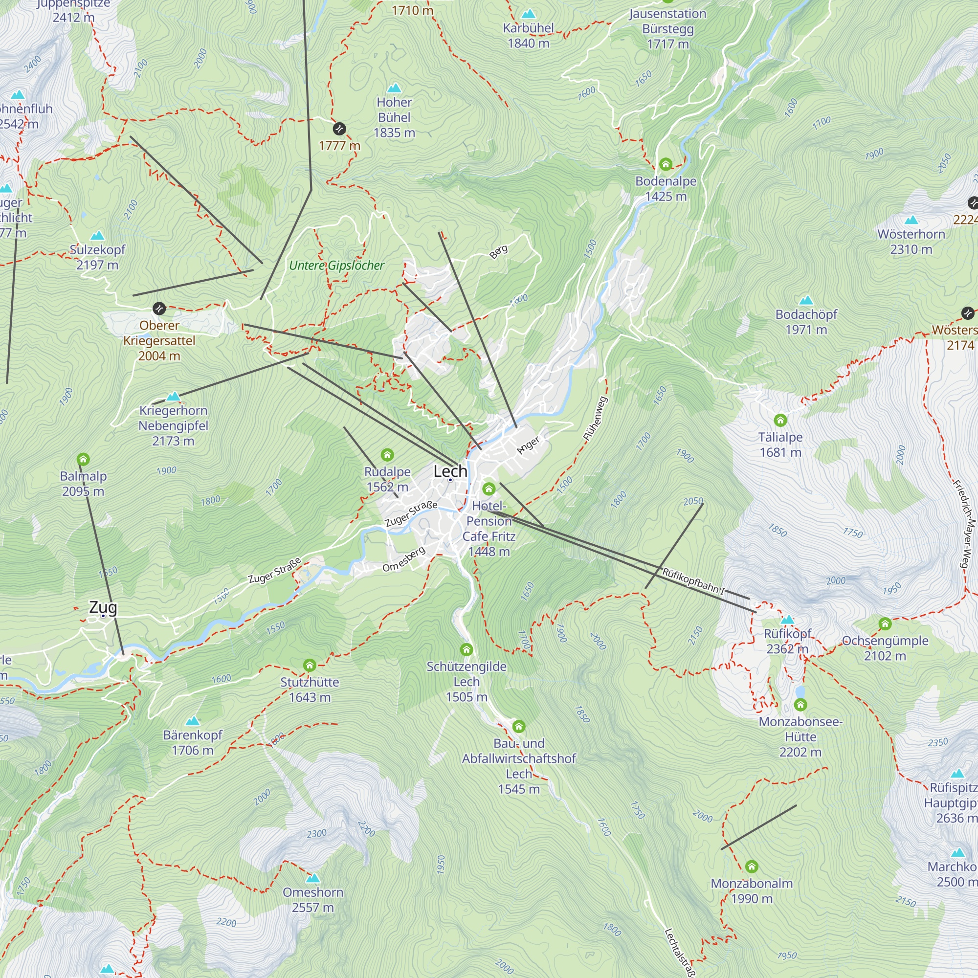 Hotel-Pension Cafe Fritz map