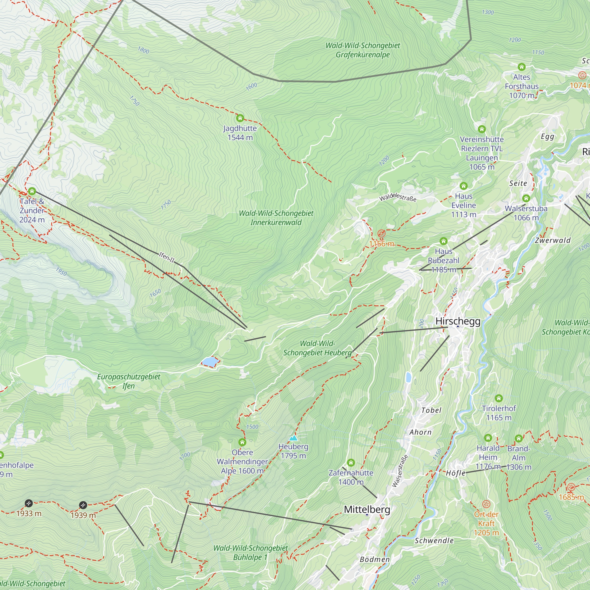 Bergheim Wäldele map