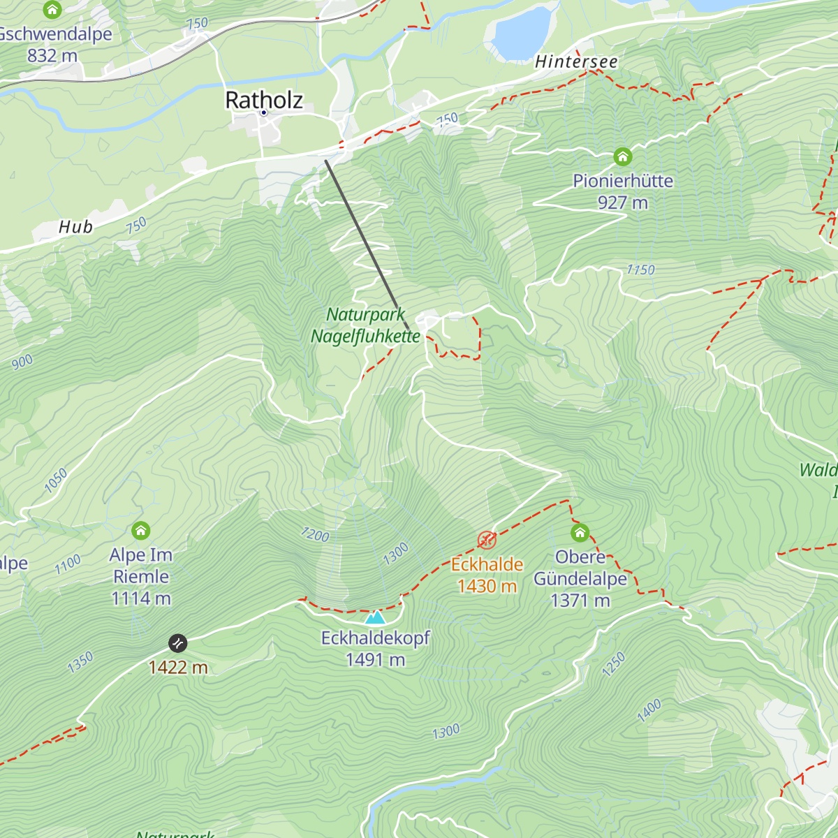 Alpe Obere Kalle map