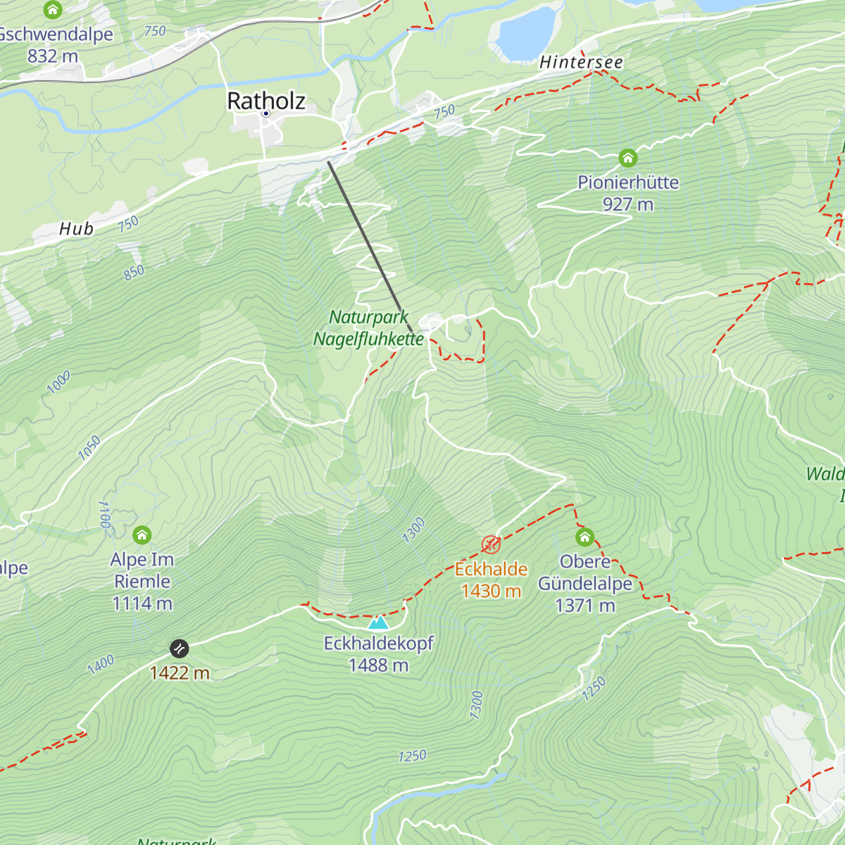 Alpe Obere Kalle map