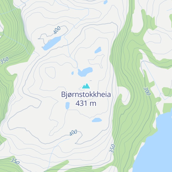 Map of Bjørnstokkheia