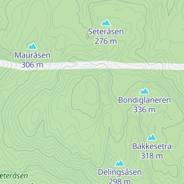 Map of Bondiseteråsen