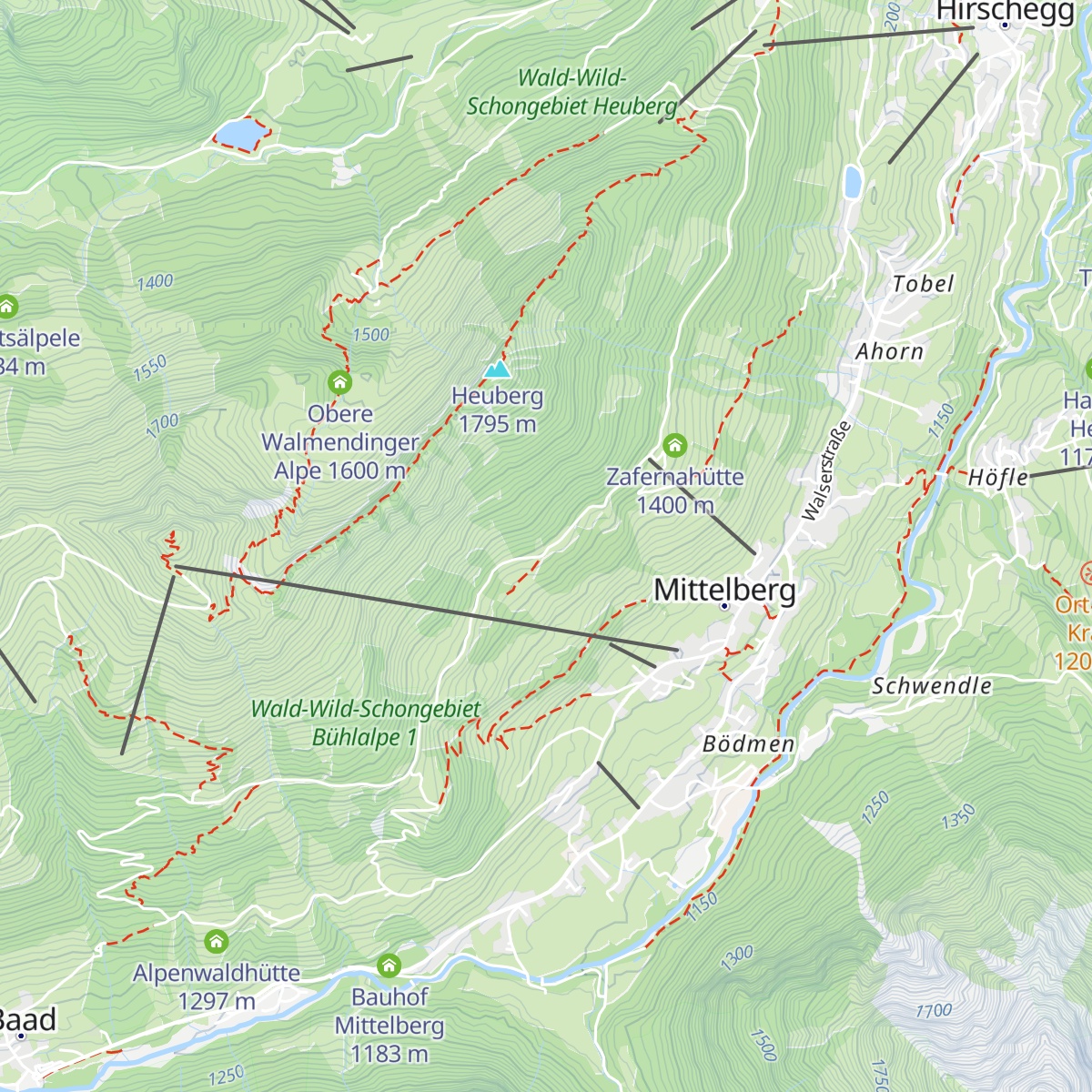 Obere Heuberghütte map