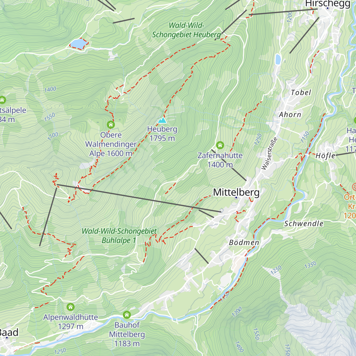 Obere Heuberghütte map