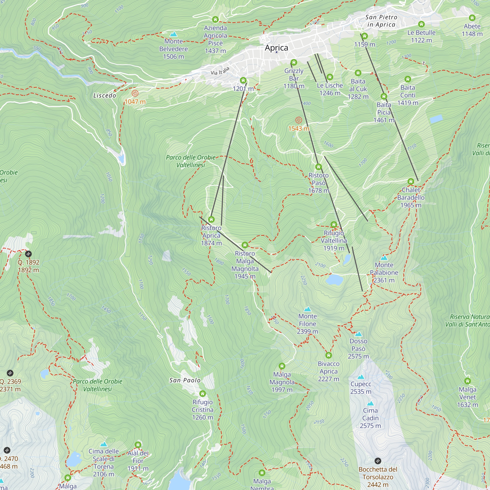 Ristoro Malga Magnolta map