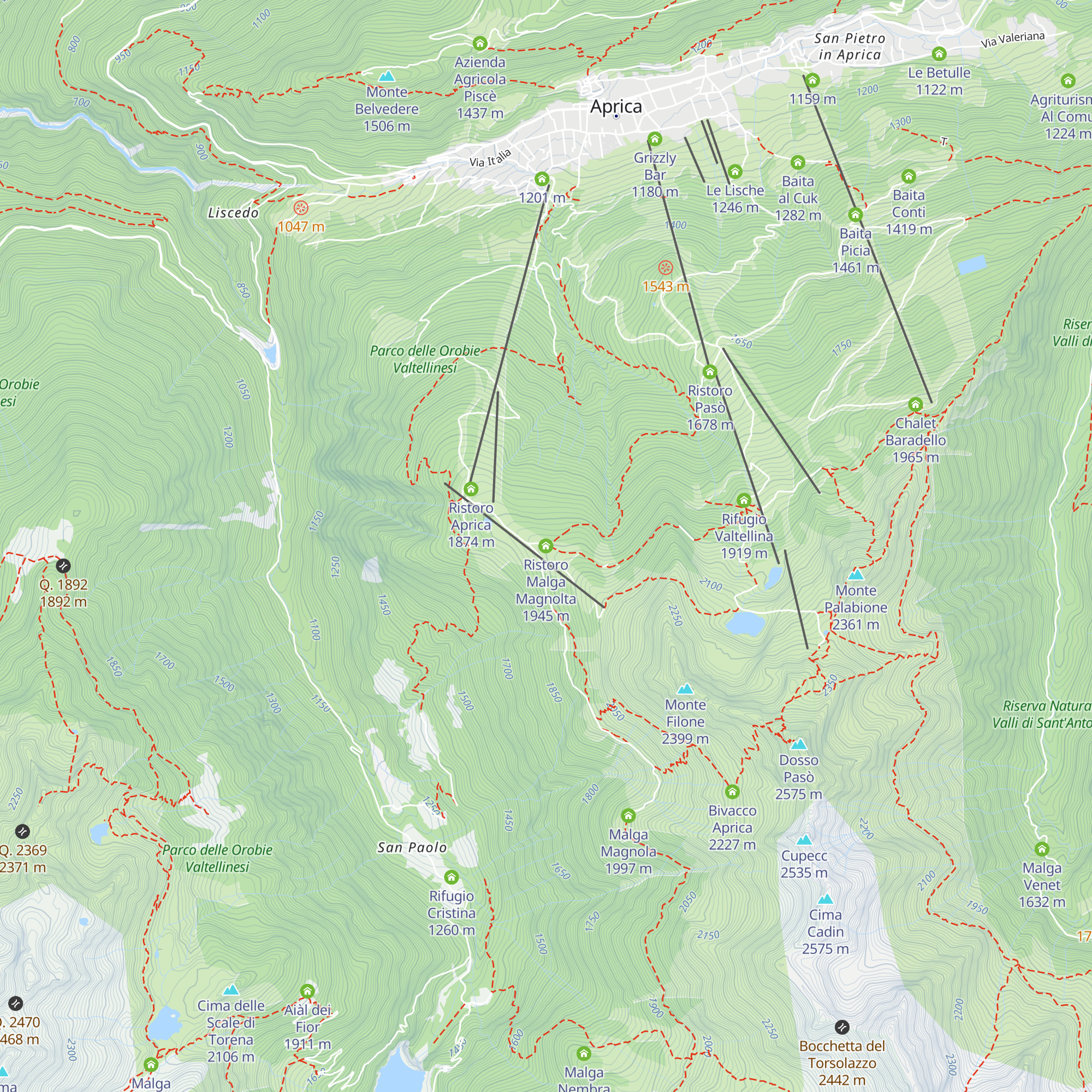 Ristoro Malga Magnolta map