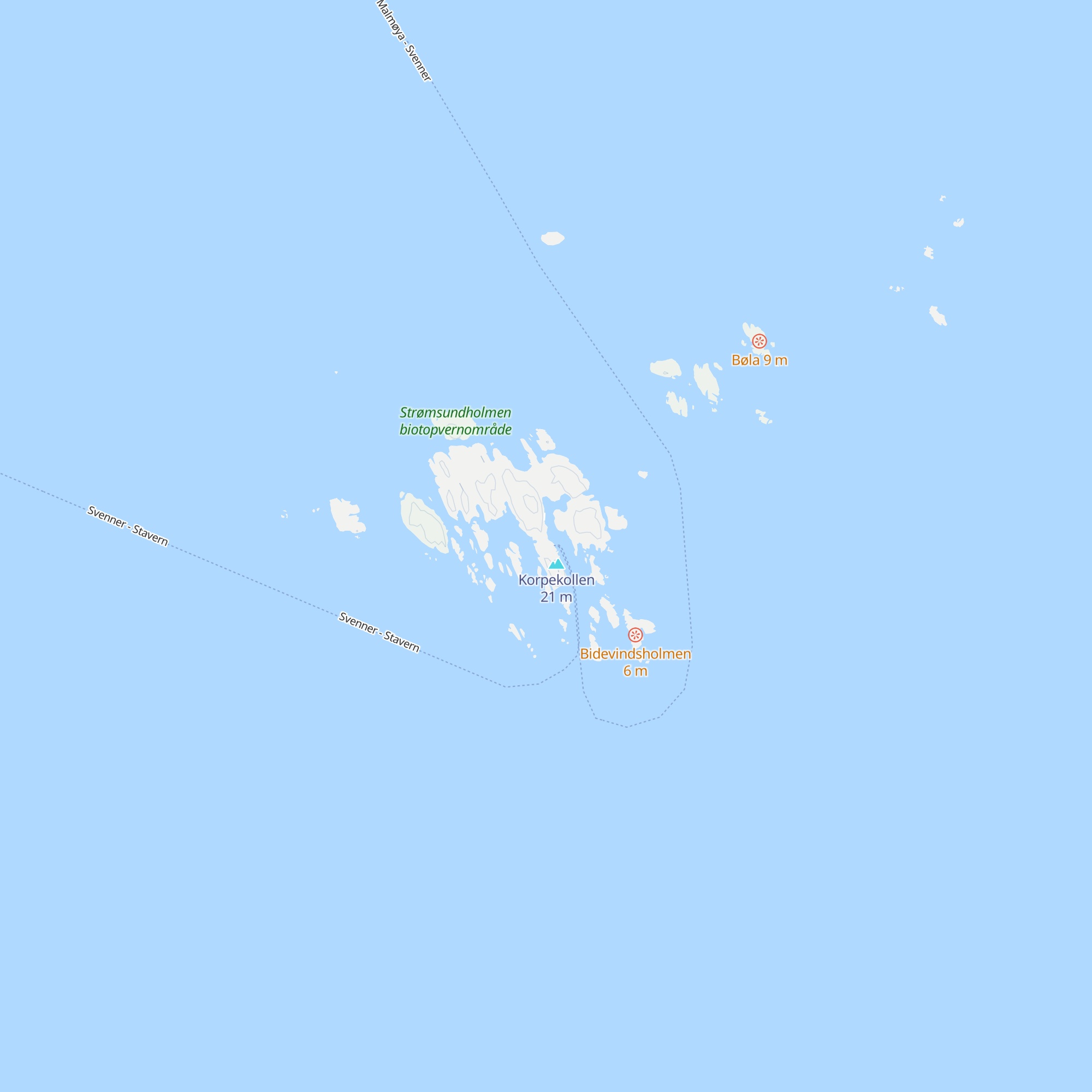 Svenner fyr map