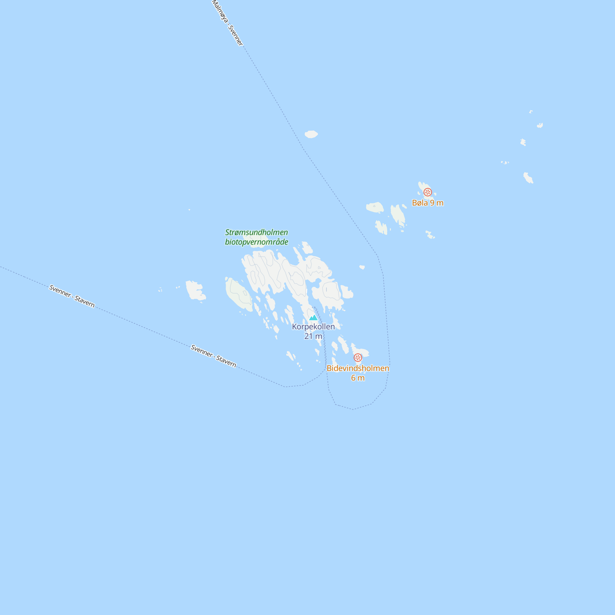 Svenner fyr map