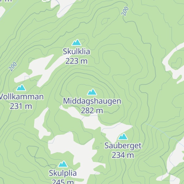 Map of Middagshaugen