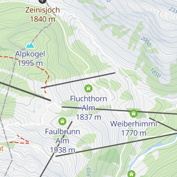 Map of Fluchthorn Alm