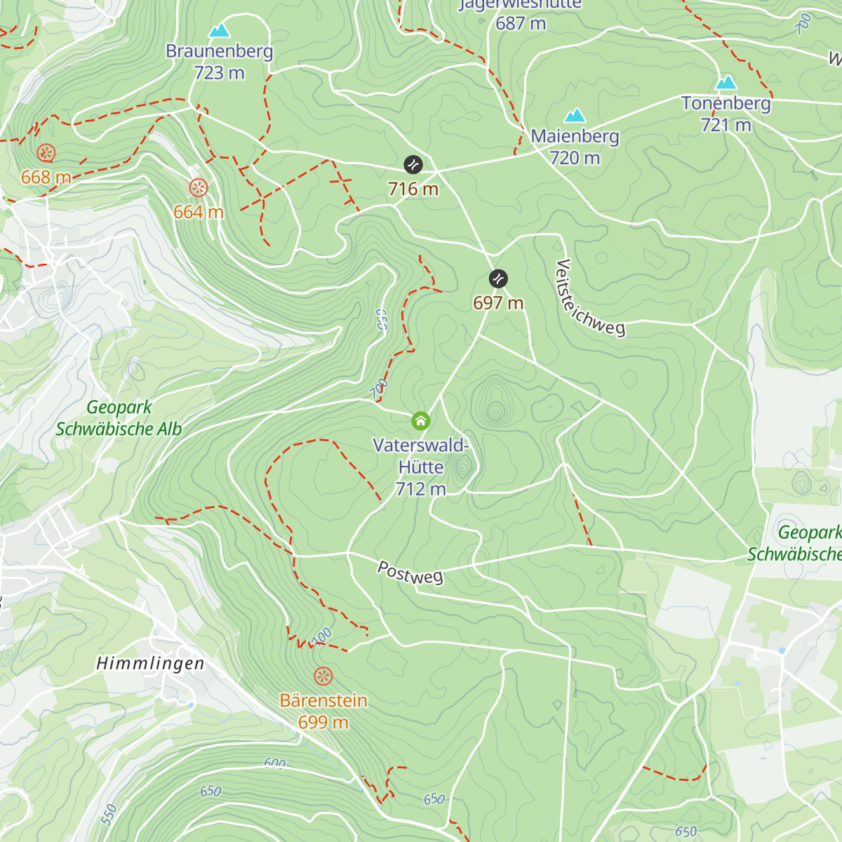Vaterswald-Hütte map
