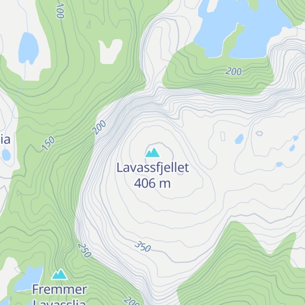 Map of Lavassfjellet