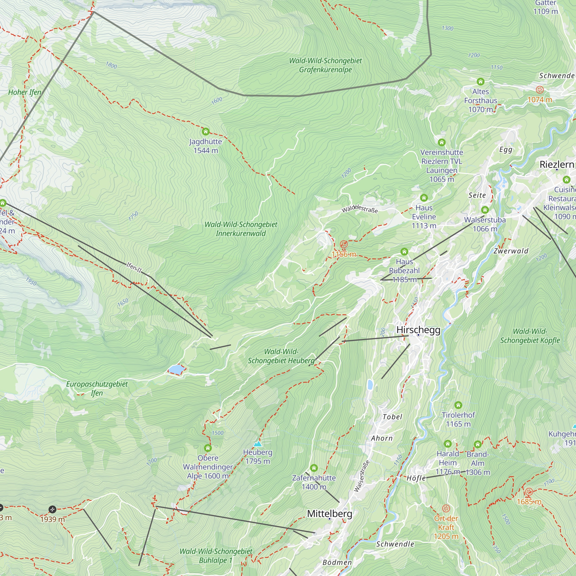 Cannstatter Hütte map