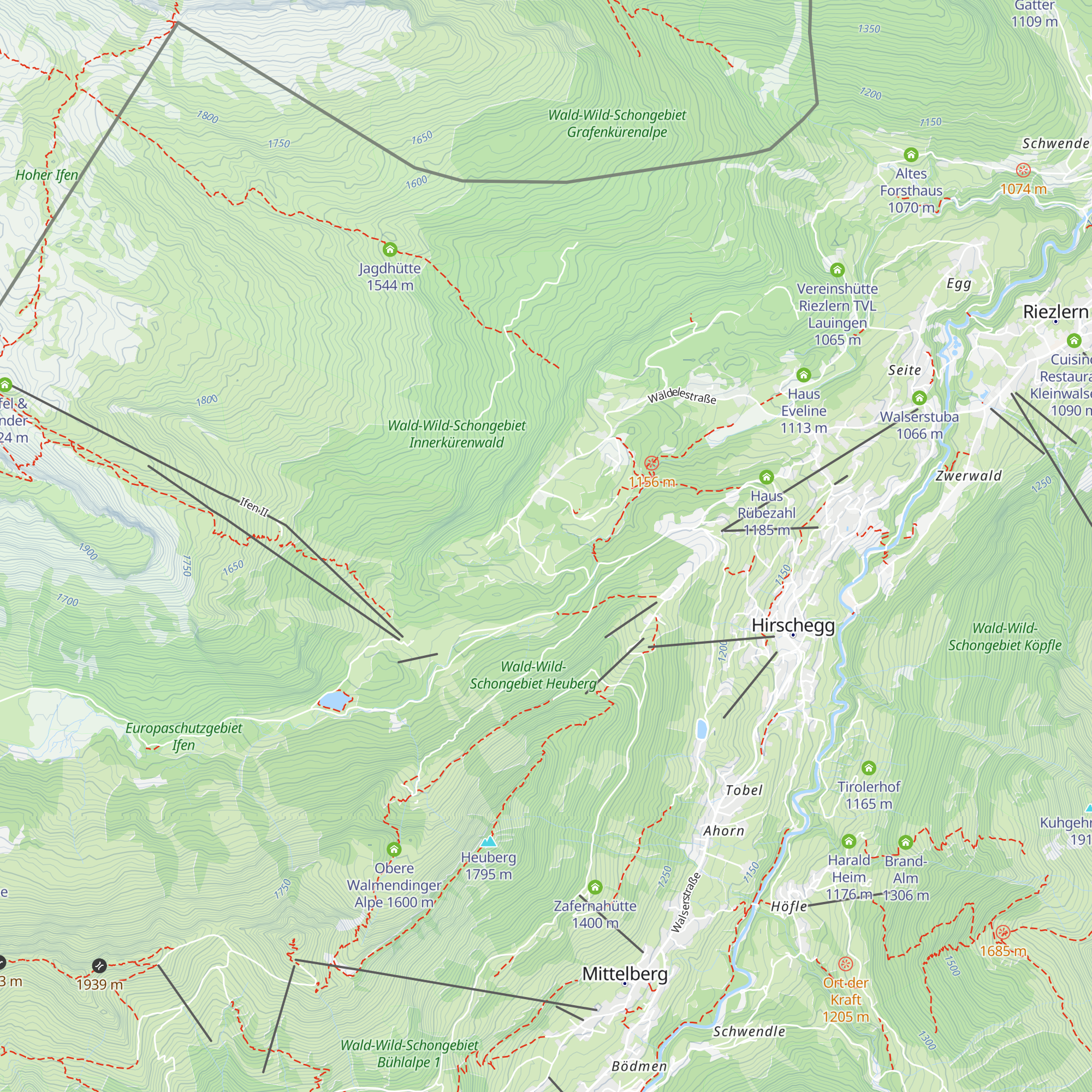 Cannstatter Hütte map