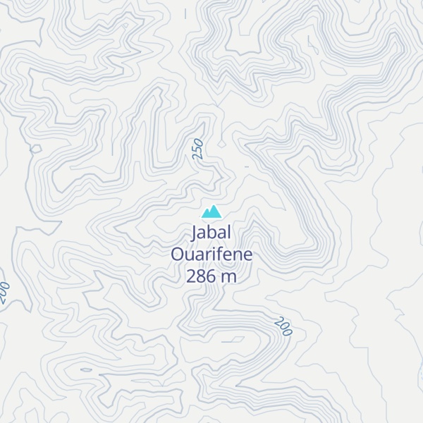 Map of Jabal Ouarifene