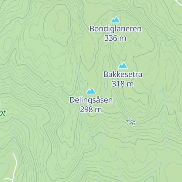 Map of Delingsåsen