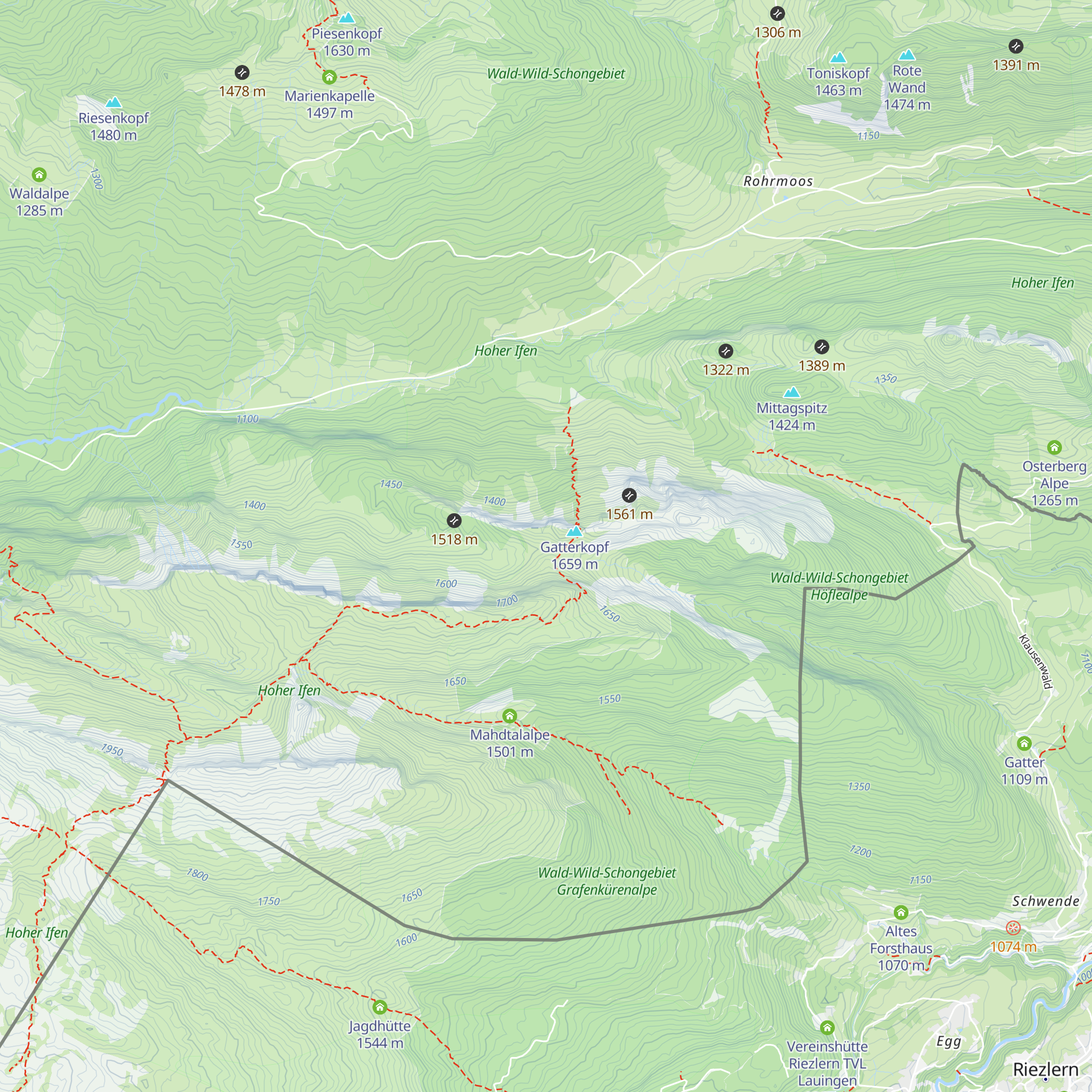 Obere Gatteralpe map