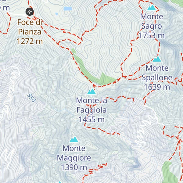Map of Monte la Faggiola
