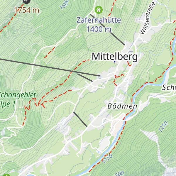 Map of Max' Hütte