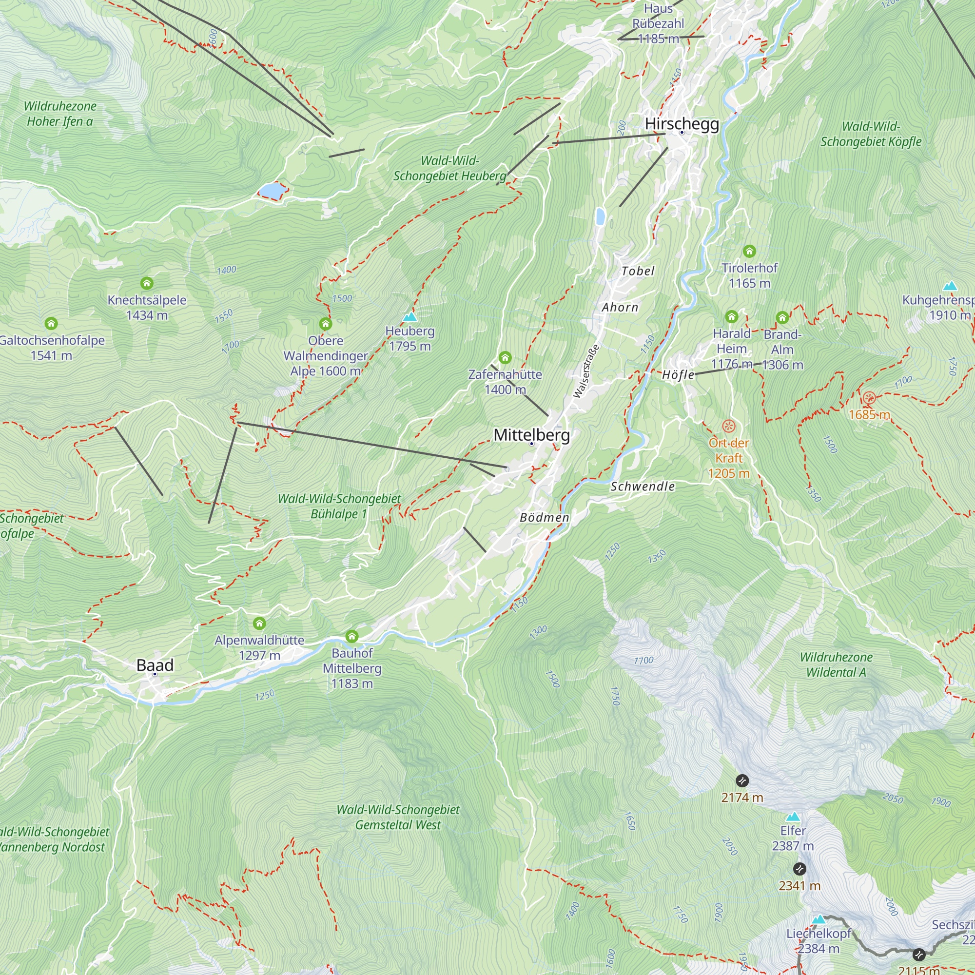 Max' Hütte map