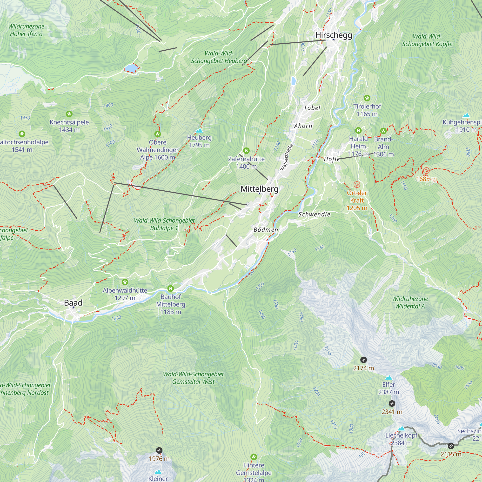 Steinbock-Alm map