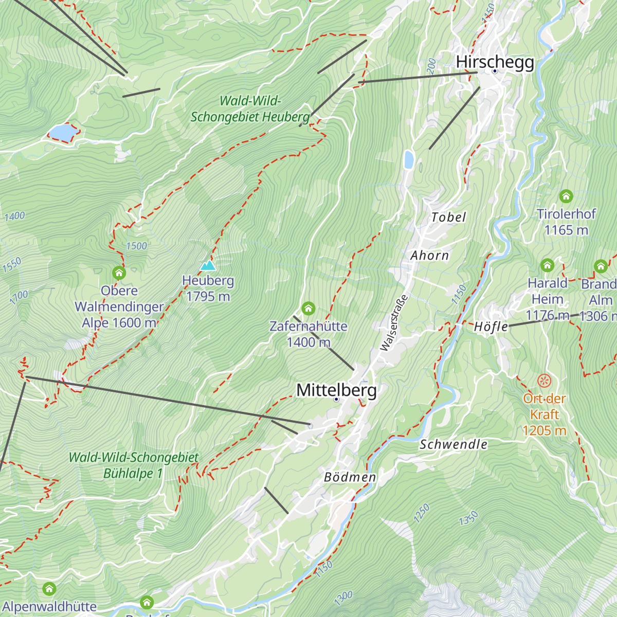 Zafernahütte map