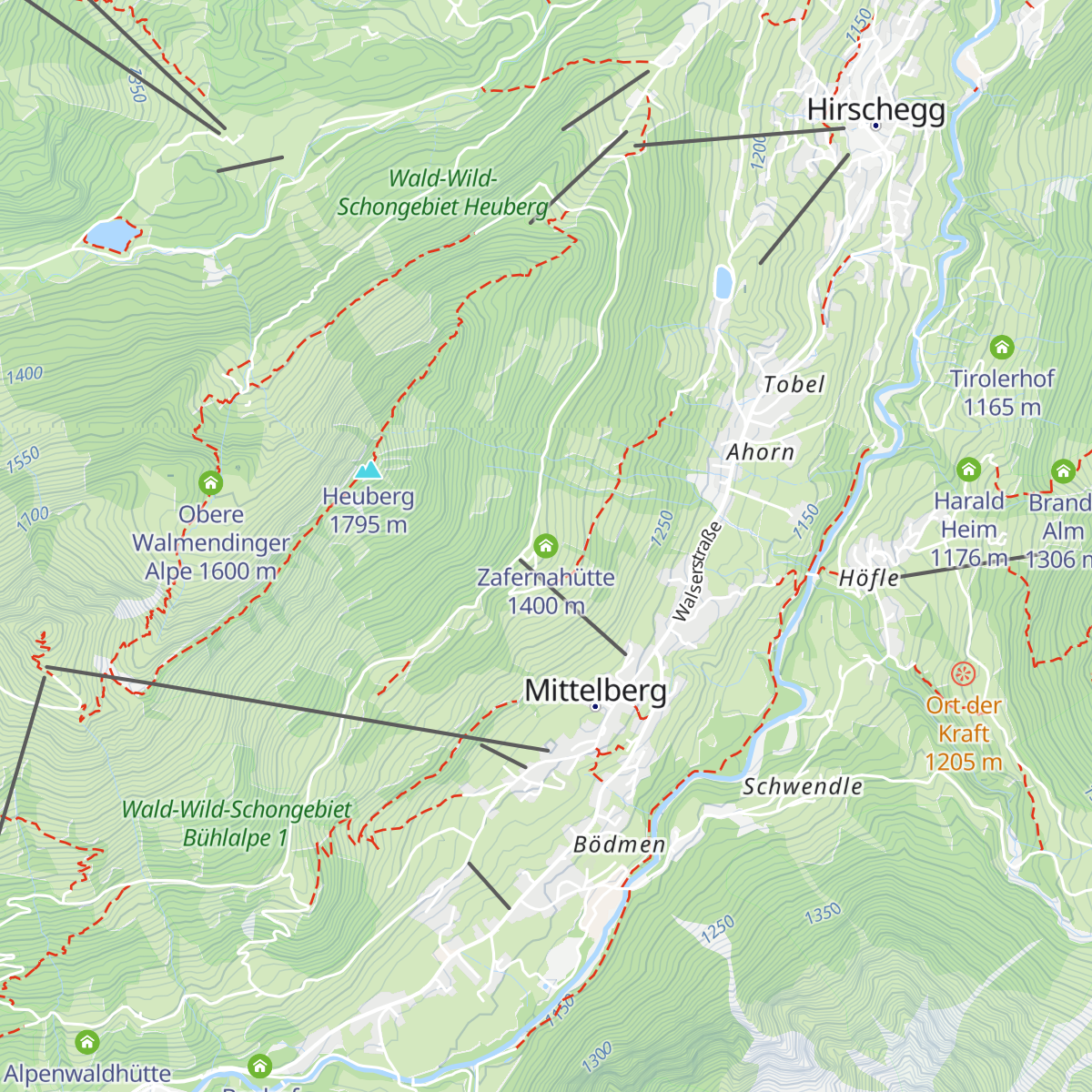 Zafernahütte map