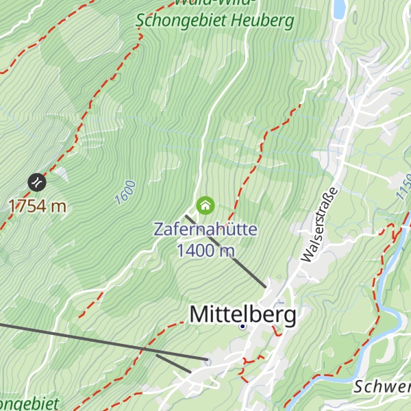 Map of Zafernahütte