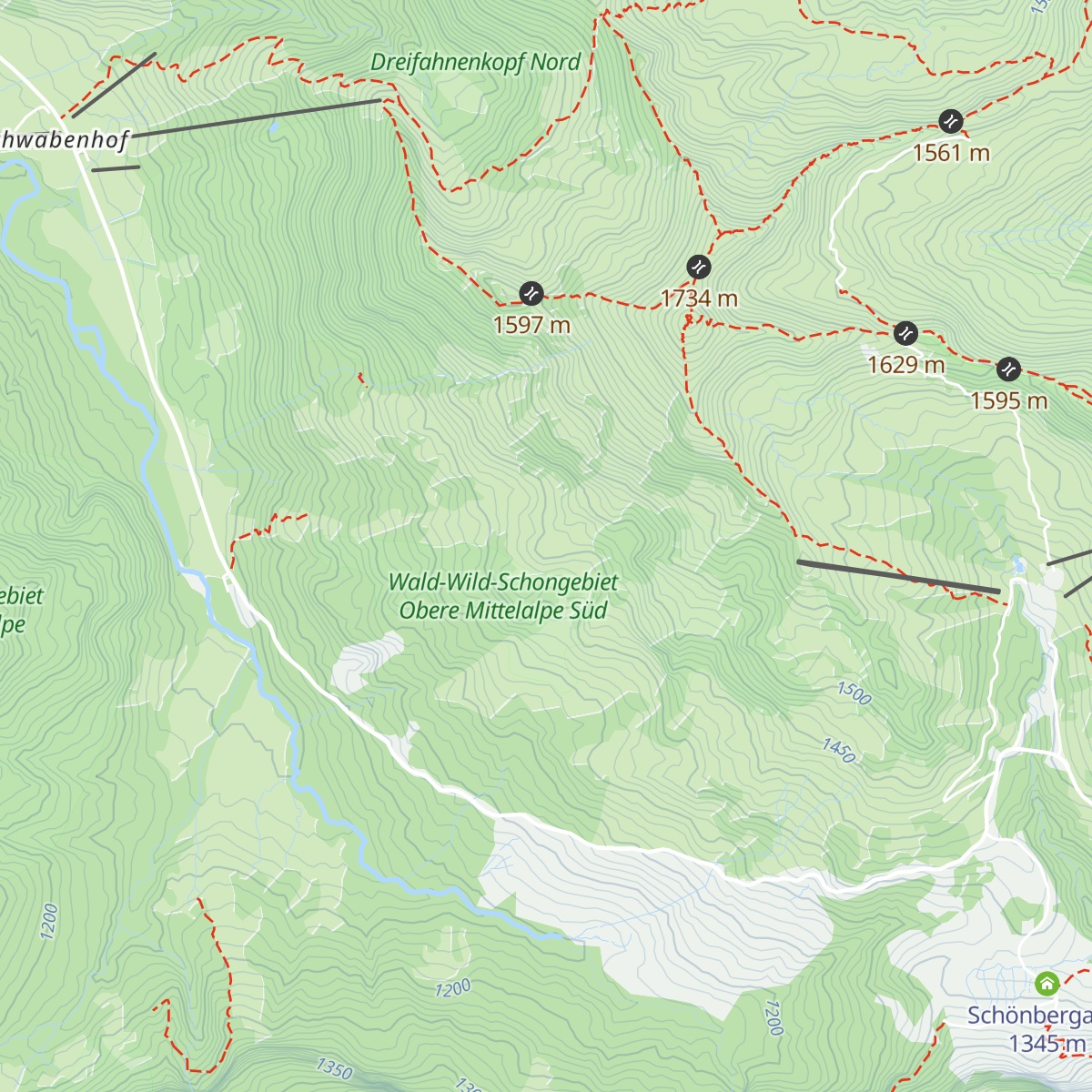 Obere Mittelalpe map