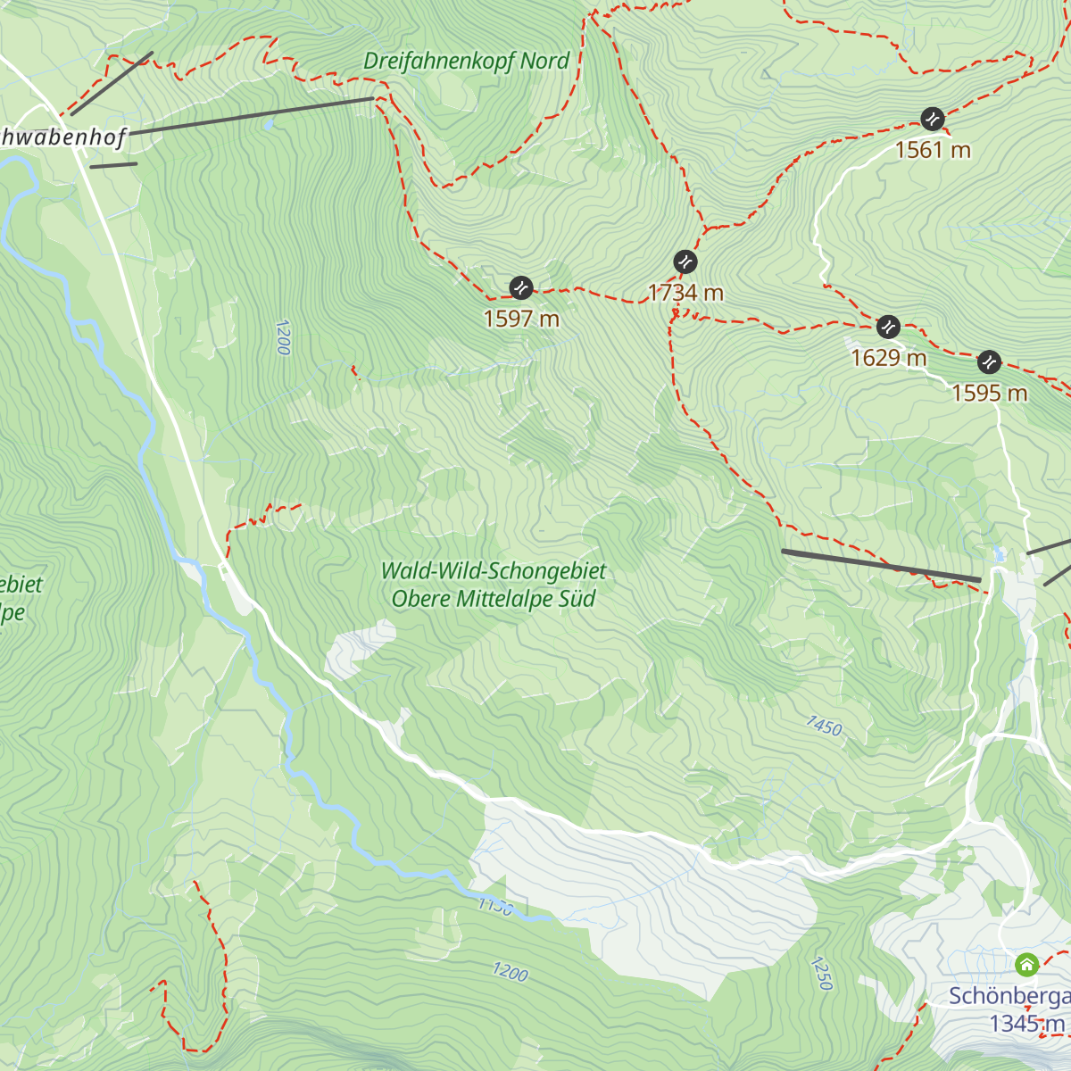 Obere Mittelalpe map
