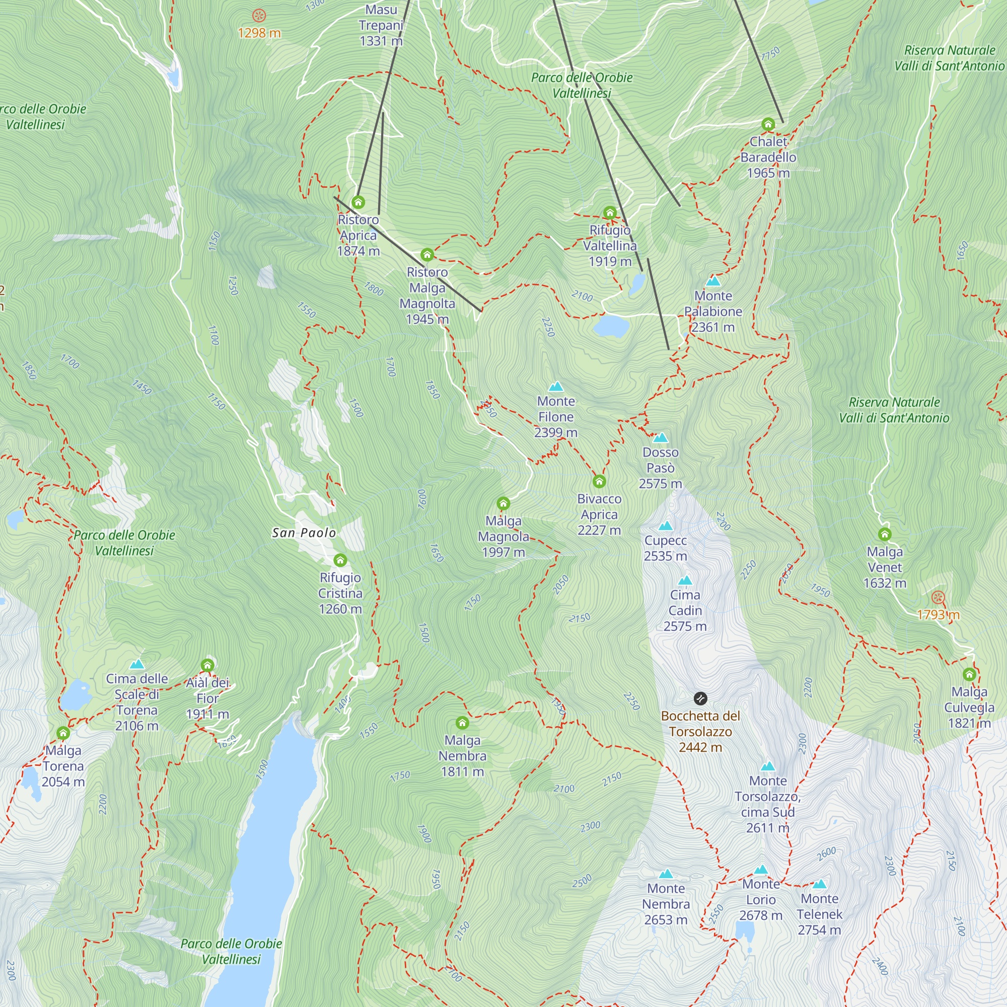 Malga Magnola map