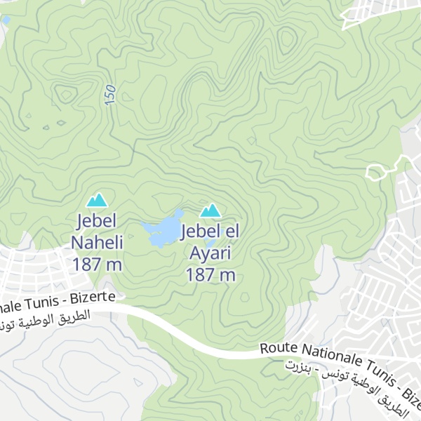 Map of Jebel el Ayari