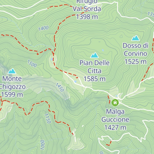 Map of Rifugio Colonnello Ferruccio Lorenzini