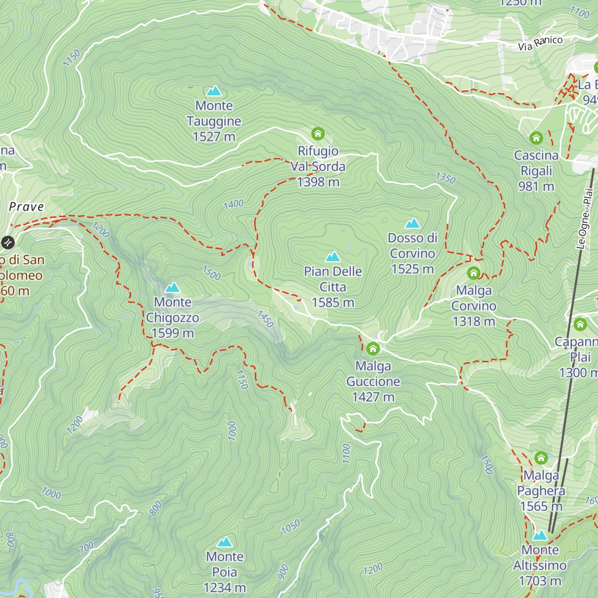 Rifugio Colonnello Ferruccio Lorenzini map