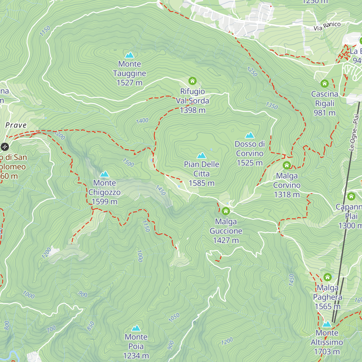 Rifugio Colonnello Ferruccio Lorenzini map