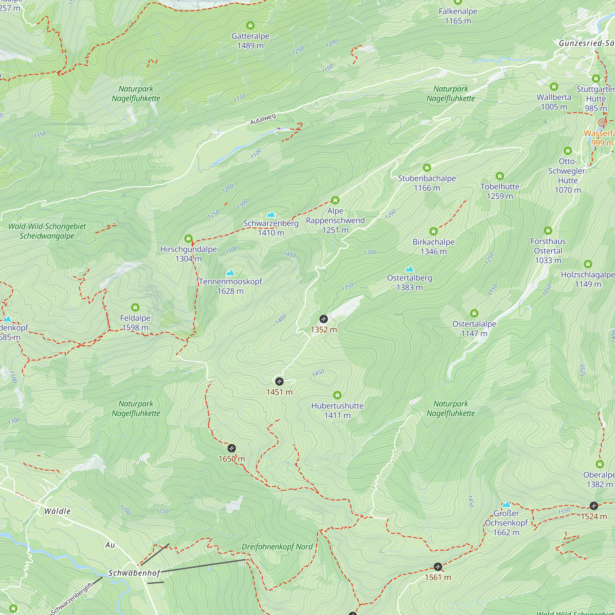 Untere Wilhelminealpe map