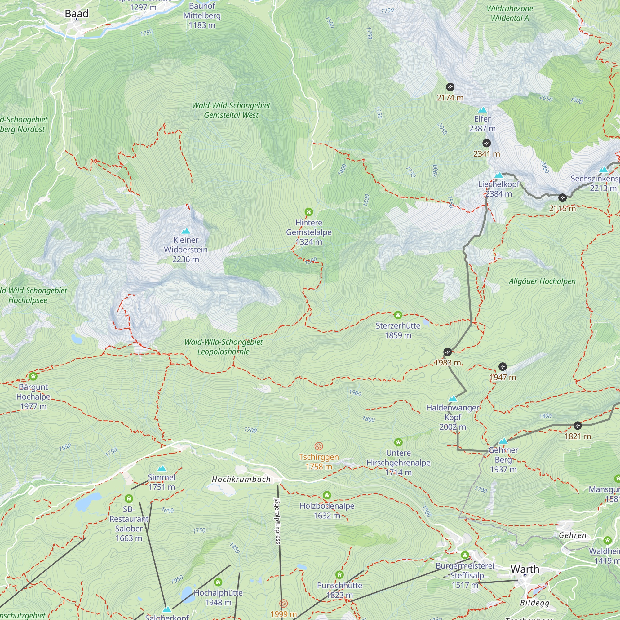 Alpwirtschaft Obergemstel map