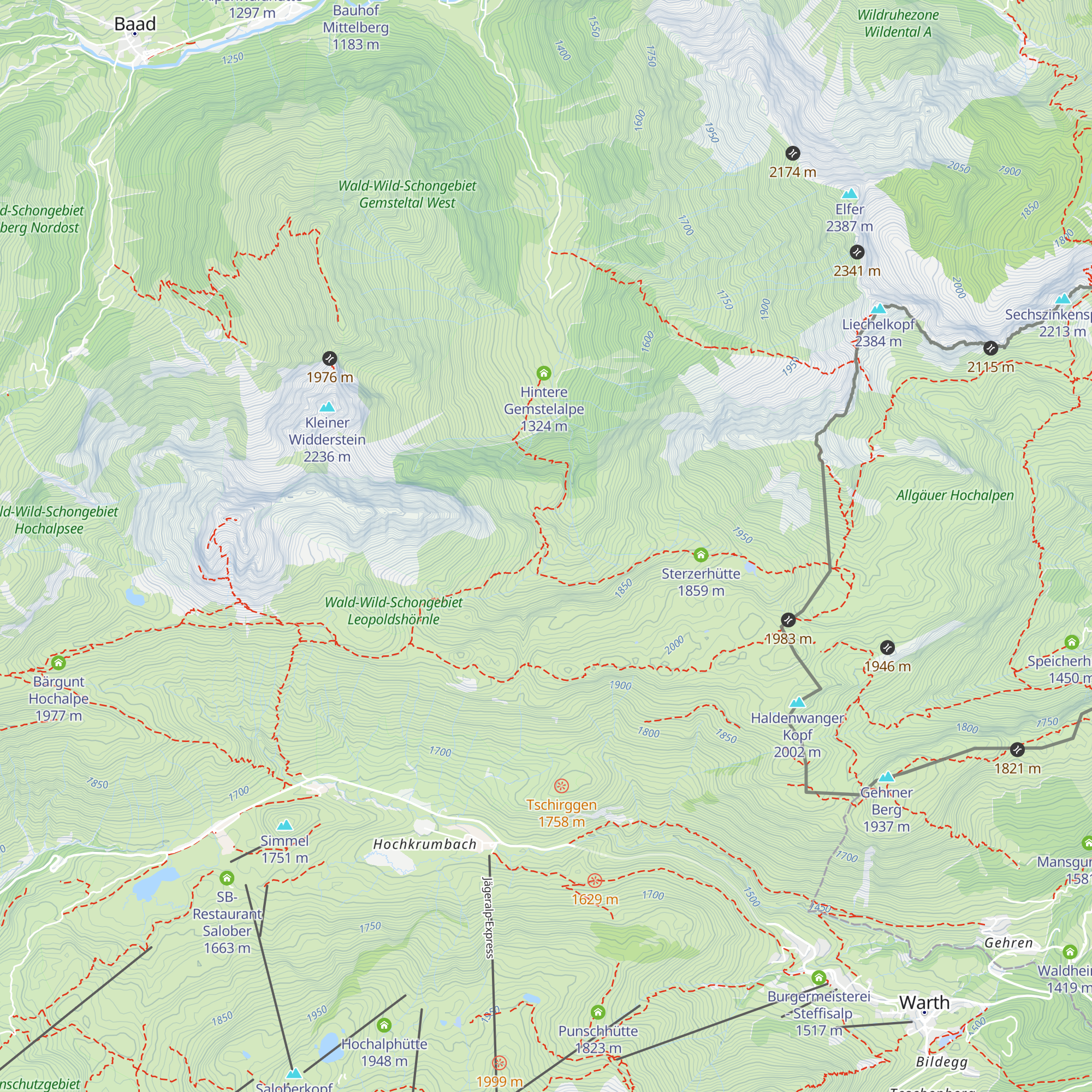 Alpwirtschaft Obergemstel map