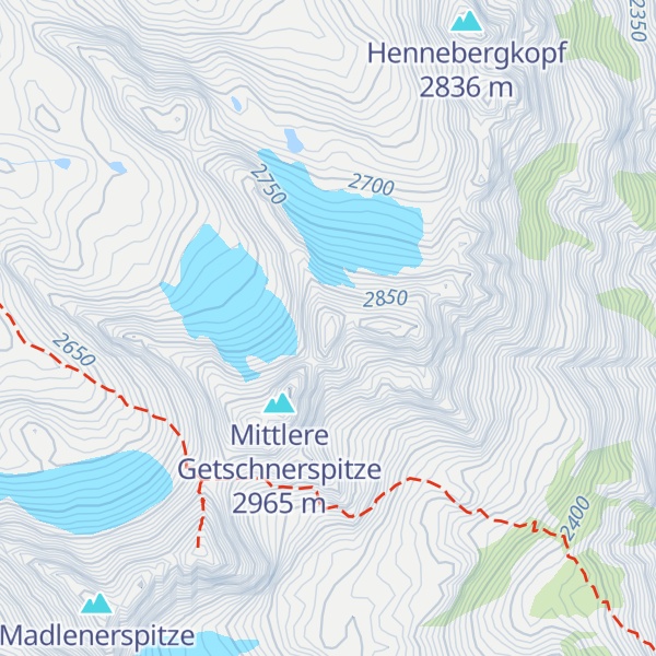 Map of Vordere Getschnerspitze