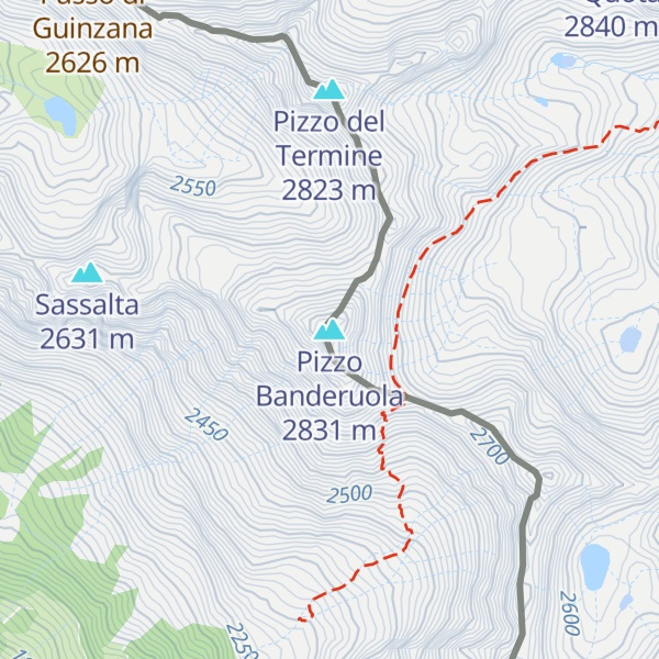 Map of Pizzo Banderuola