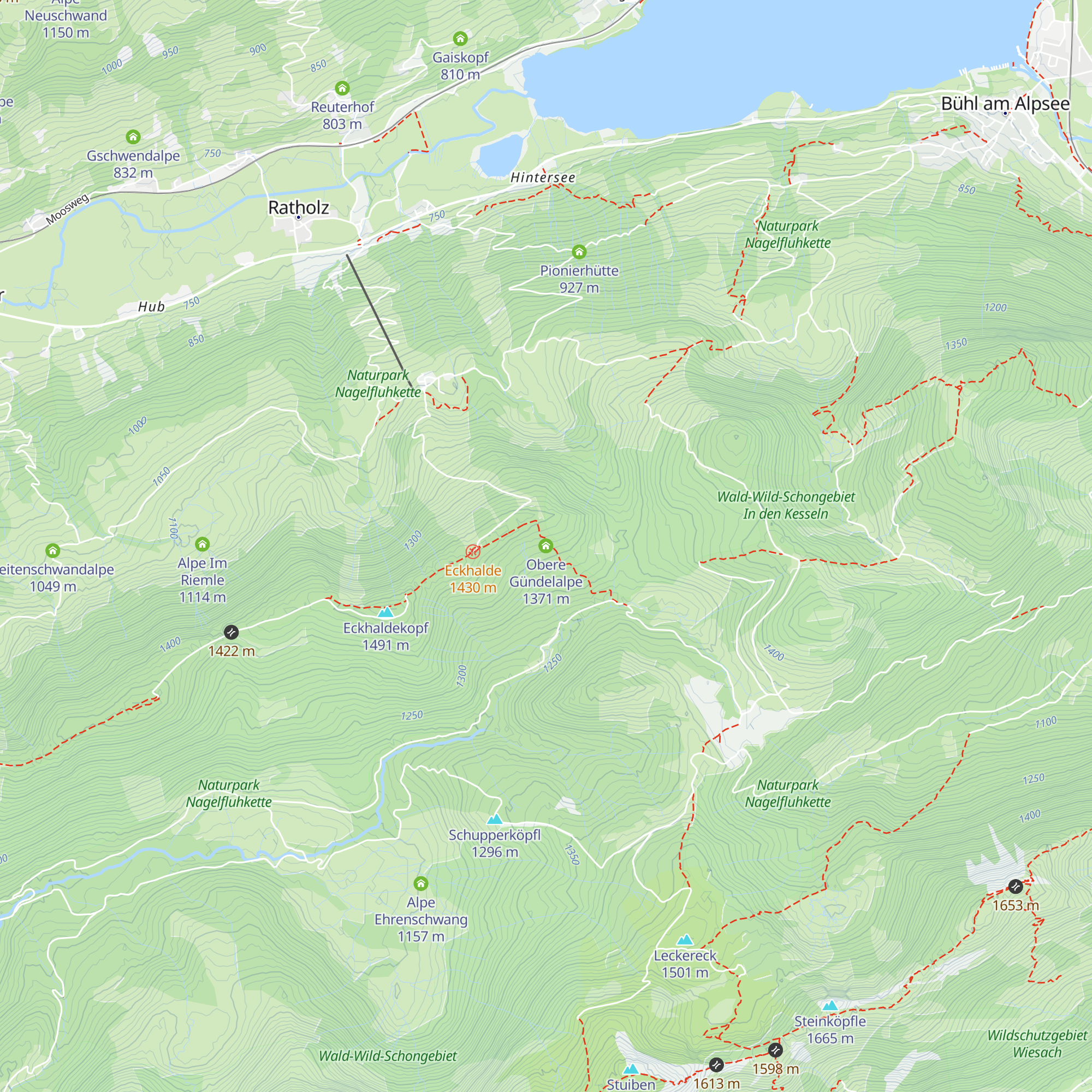 Obere Gündelalpe map
