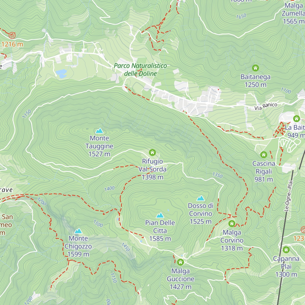 Rifugio Val Sorda map
