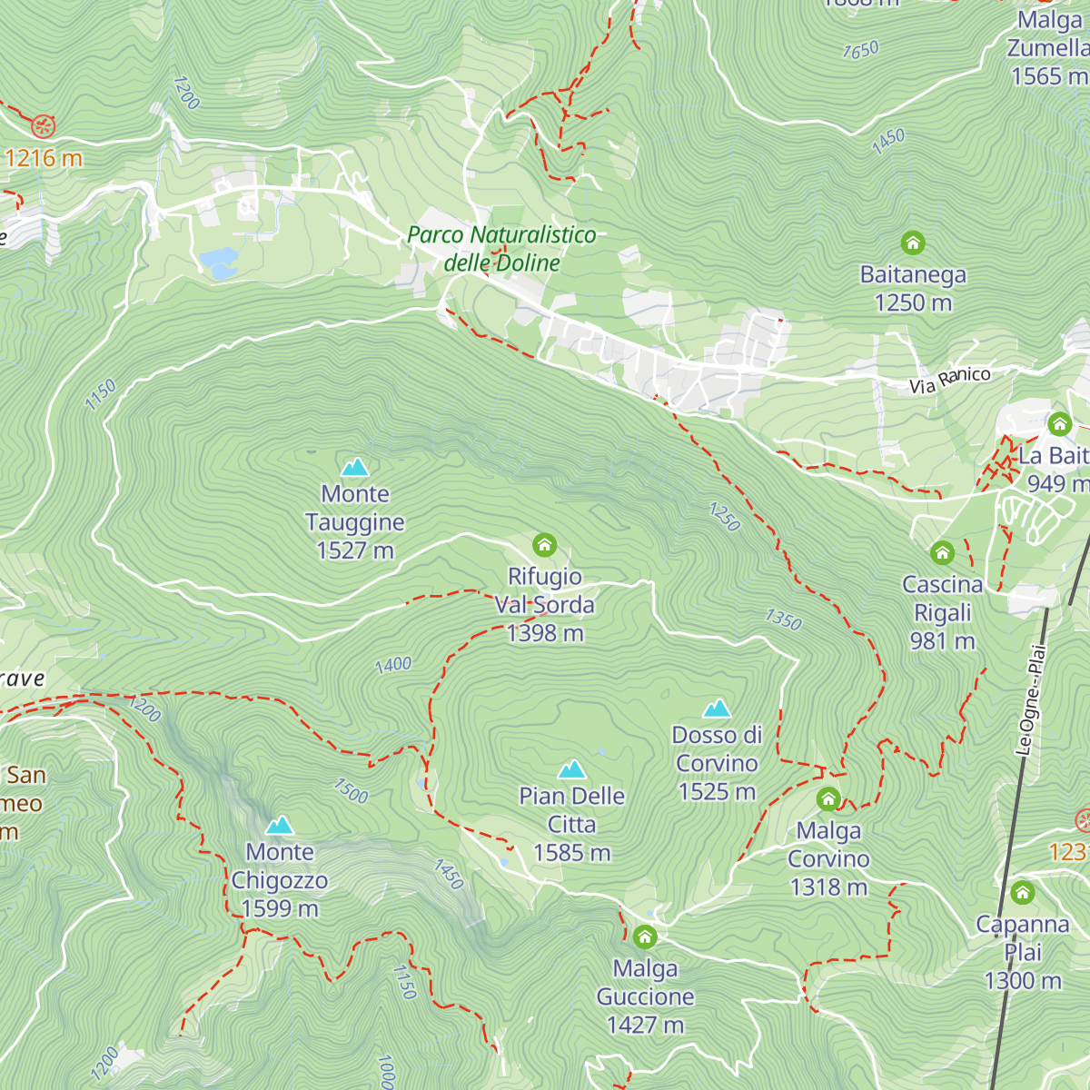 Rifugio Val Sorda map