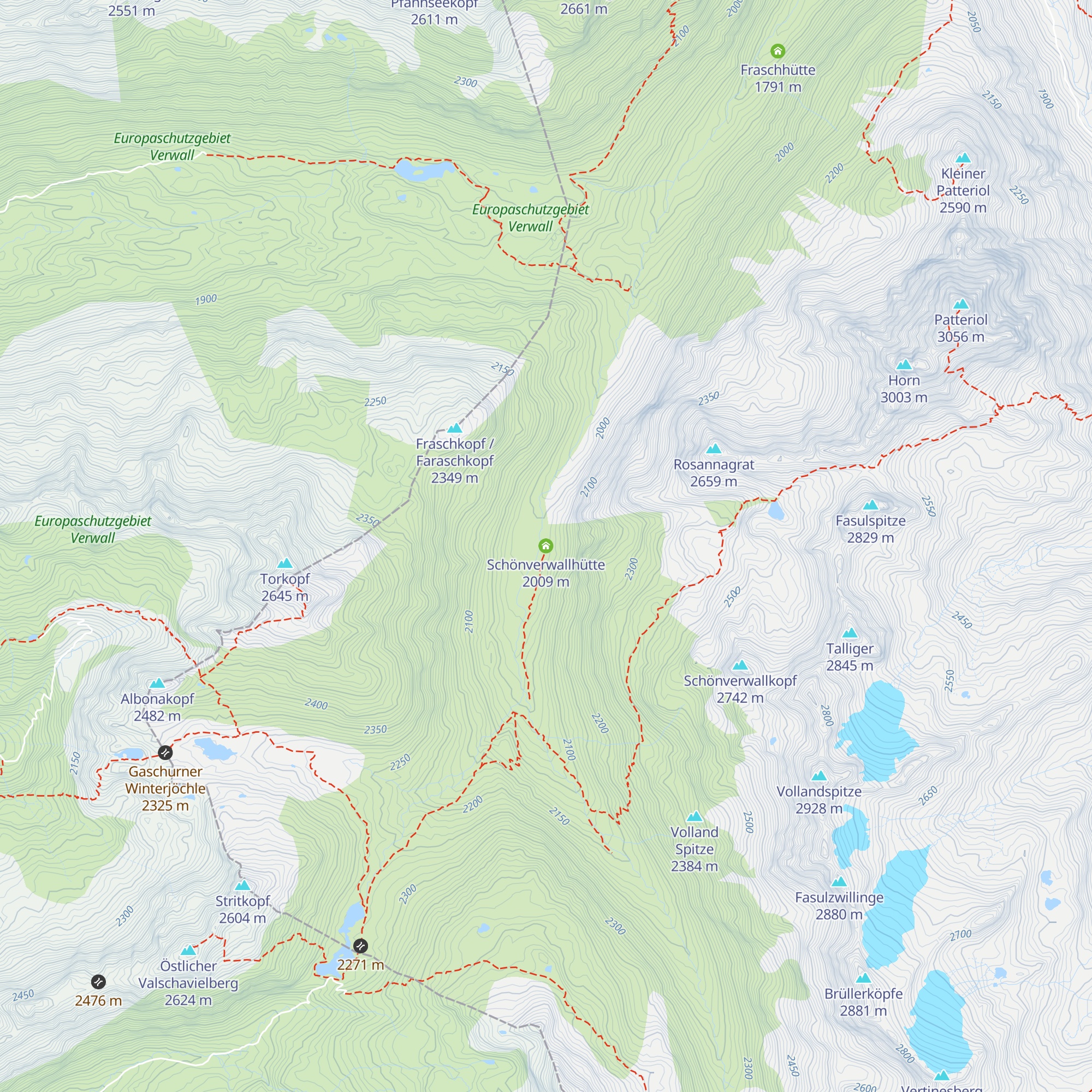 Schönverwallhütte map