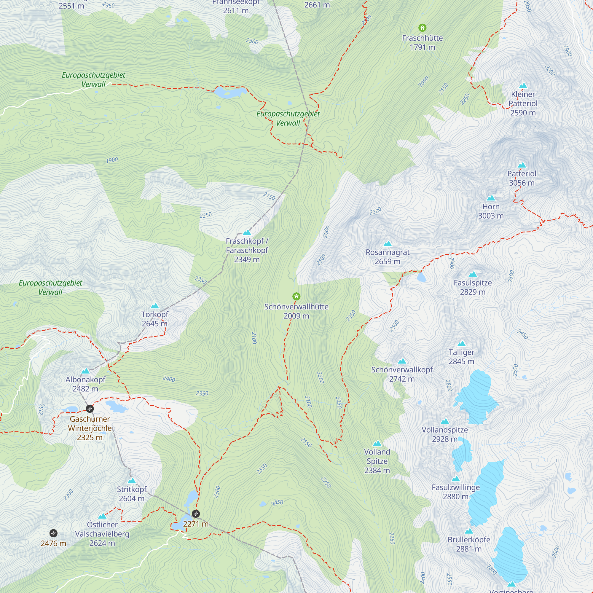 Schönverwallhütte map
