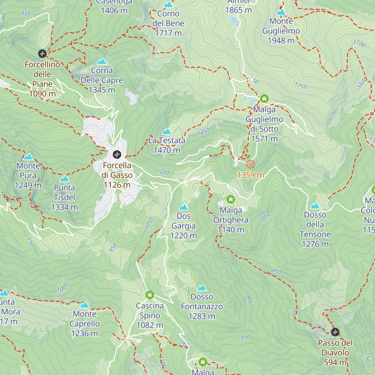 Rifugio Croce Di Marone map