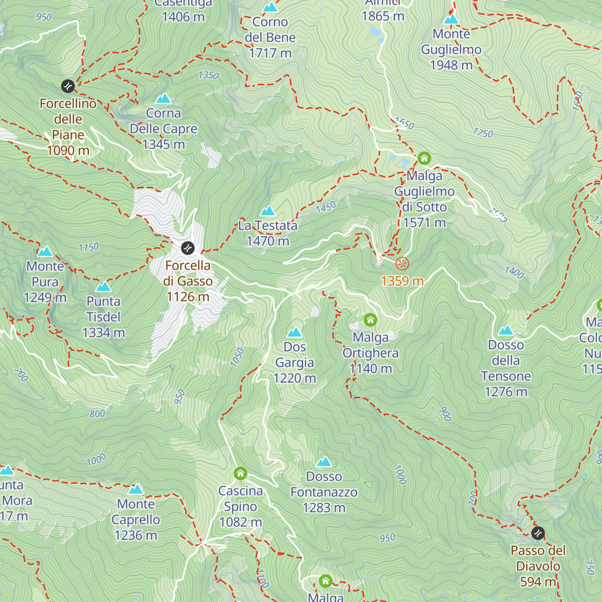 Rifugio Croce Di Marone map