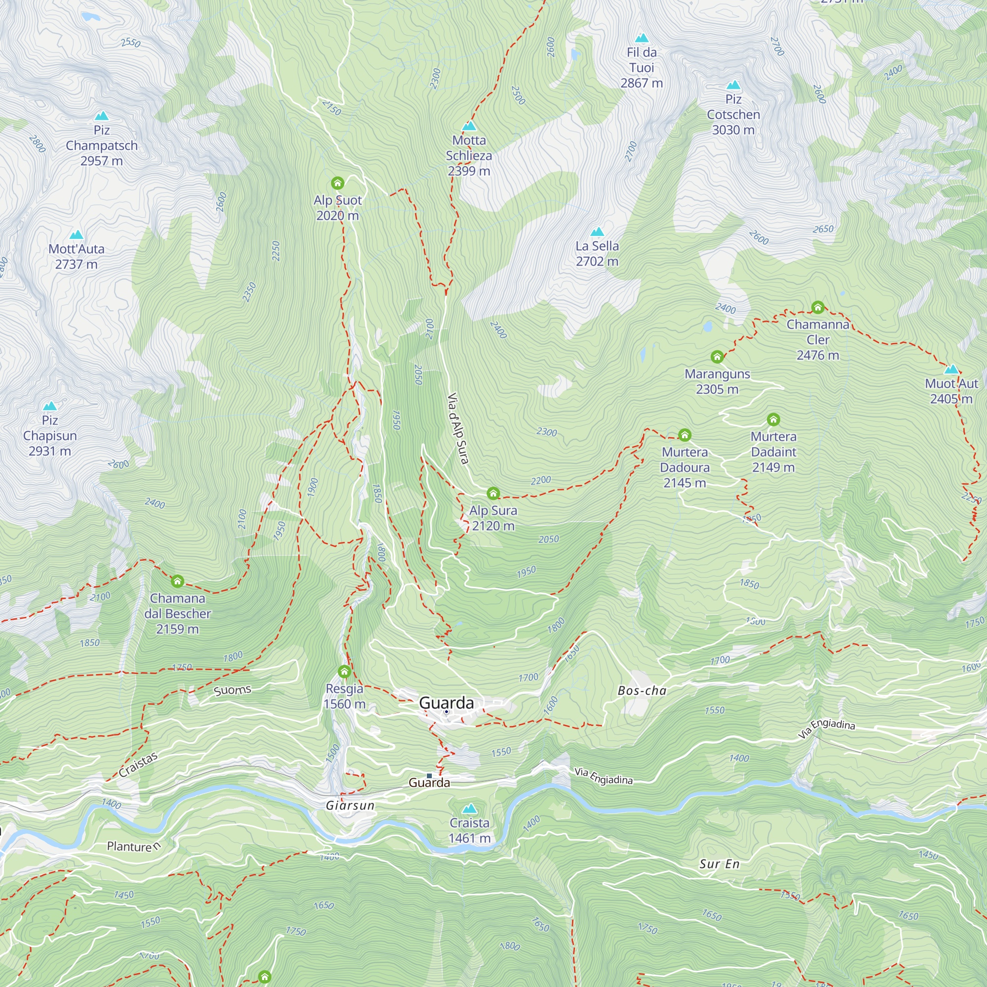 Alp Sura map